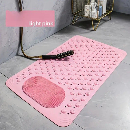 Pink Anti-Slip Massage Shower Mat