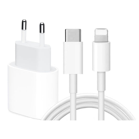 20W USB-C Fast Charger with 2m Cable - White