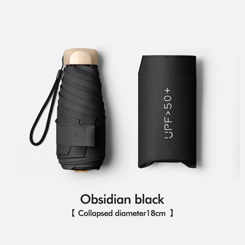 Black Automatic Rain Umbrella 110cm