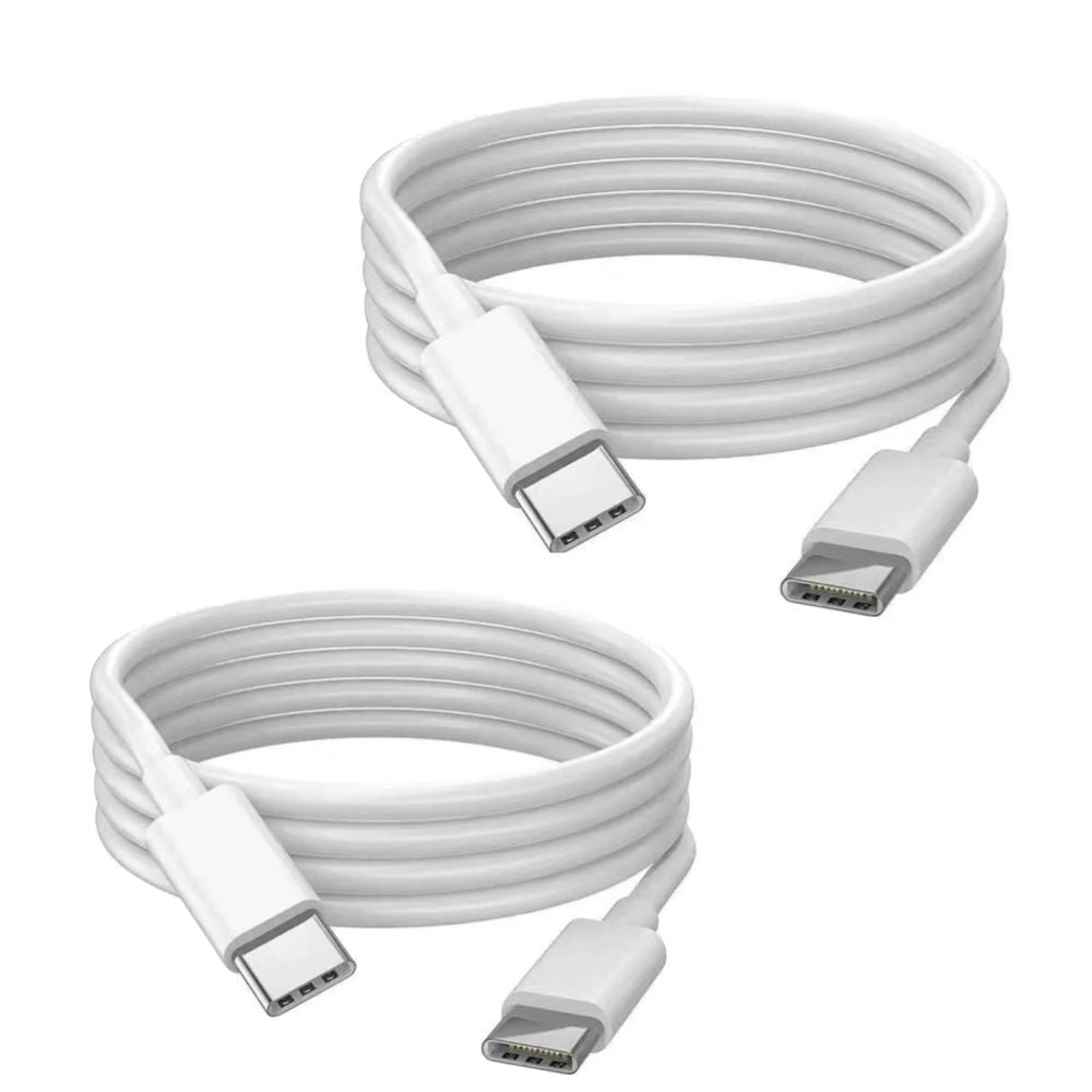 USB-C to USB-C Cable 2m - White 2 Pack