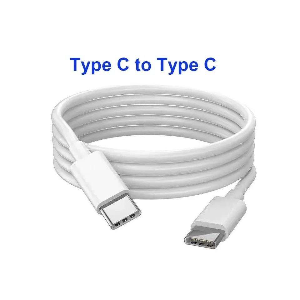 USB-C to USB-C Cable 2m - White 2 Pack