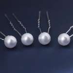 20-Piece Pearl Wedding Hair Pins - White