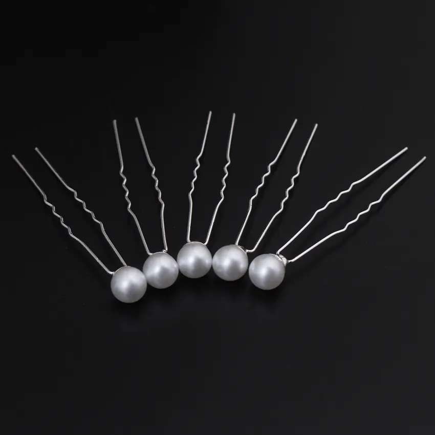 20-Piece Pearl Wedding Hair Pins - White