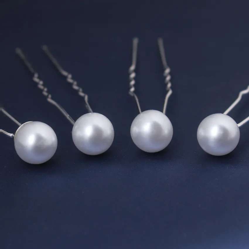 20-Piece Pearl Wedding Hair Pins - White