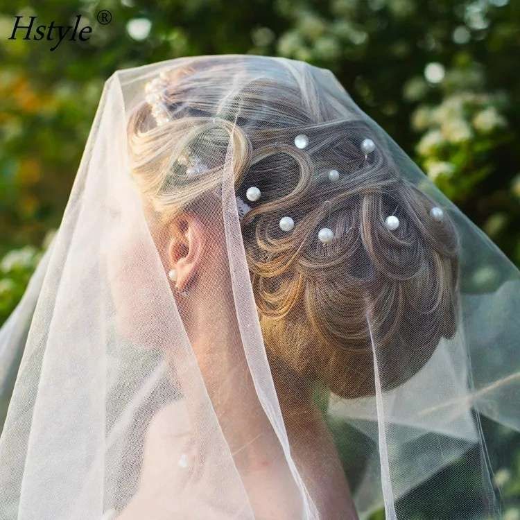 20-Piece Pearl Wedding Hair Pins - White