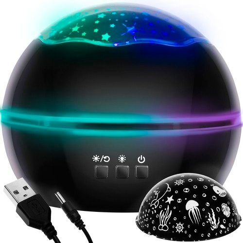 Galaxy Star Projector Lamp - Black