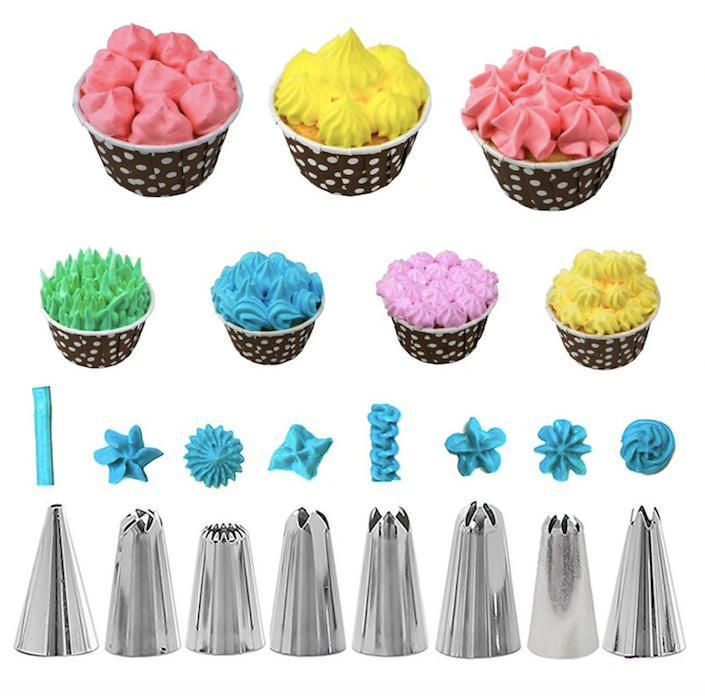 14-Piece Cake Decorating Piping Bag Set - Blue