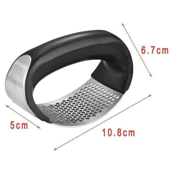 Steel Garlic Press - Black