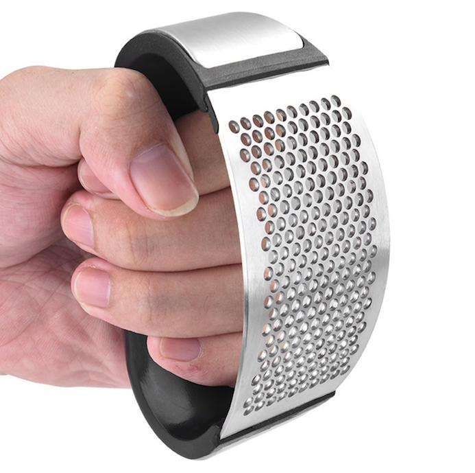 Steel Garlic Press - Black