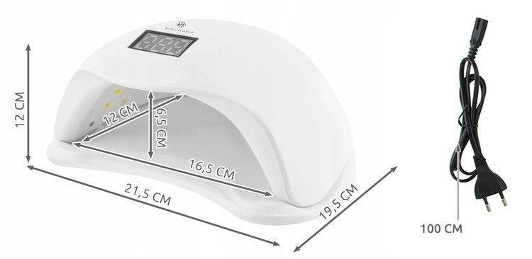 48W UV LED Nail Lamp with Motion Sensor - White
