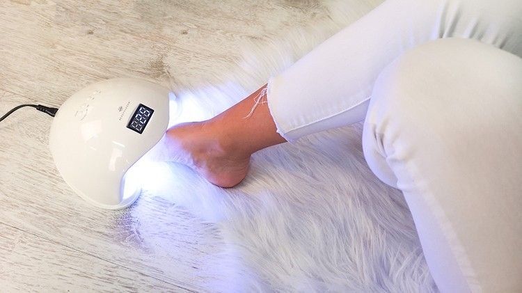 48W UV LED Nail Lamp with Motion Sensor - White