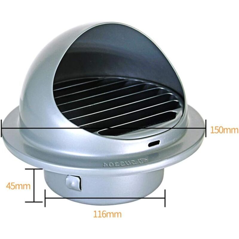 120mm Stainless Steel Ventilation Grille
