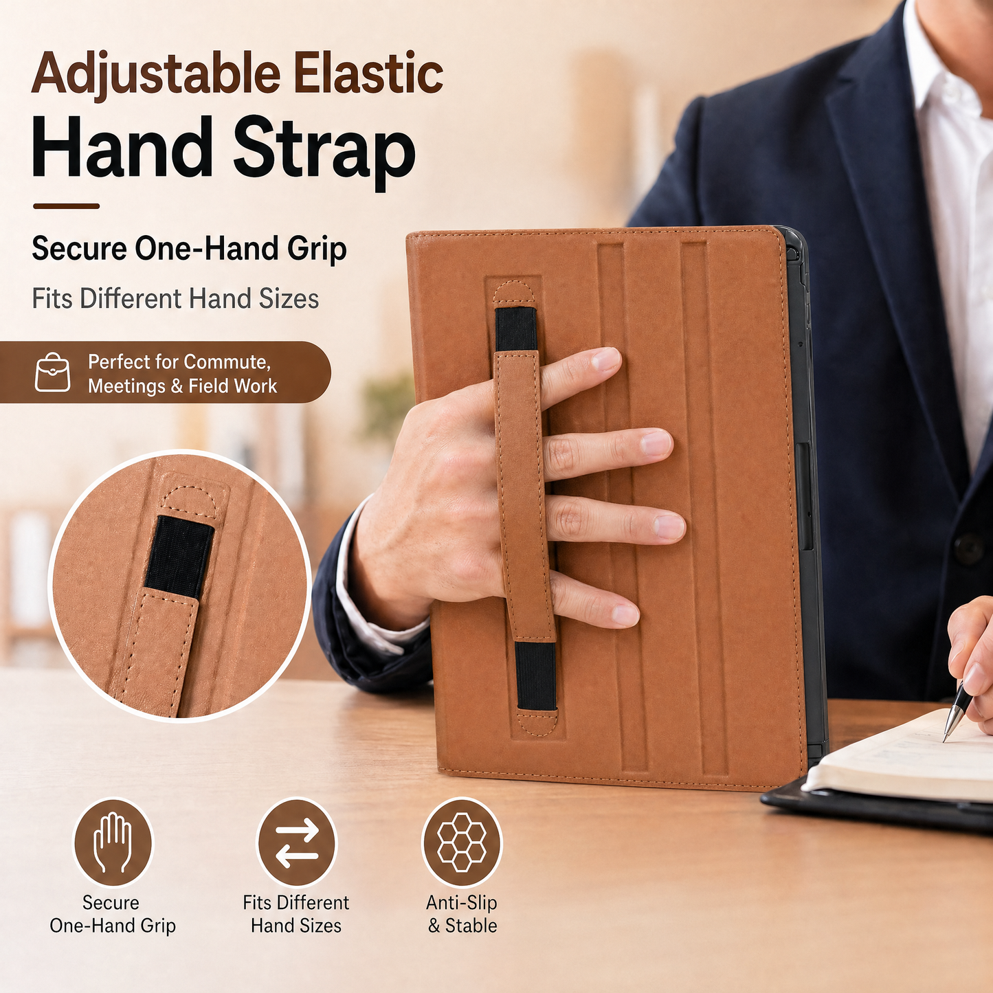 SENYOSON iPad Pro 13in Folio Case - Brown