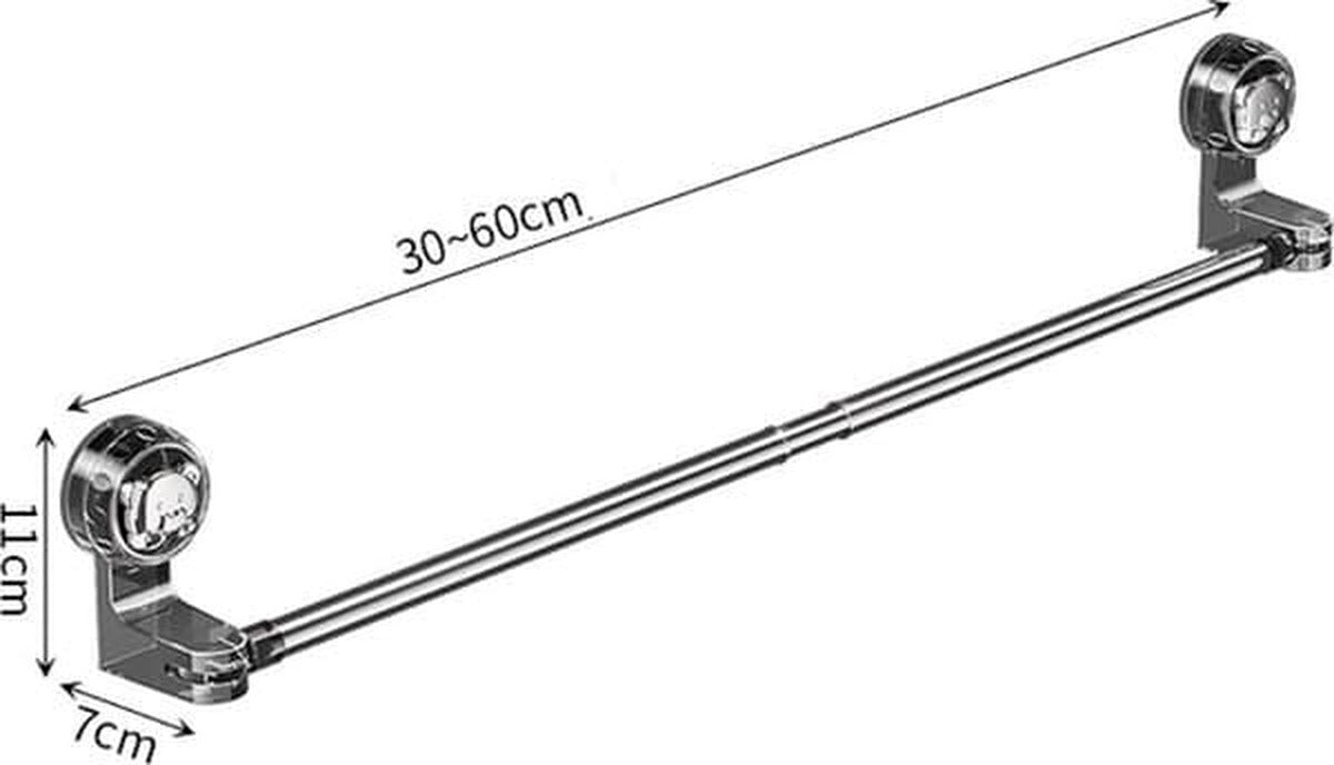 Telescopic Suction Towel Rail 30-60cm