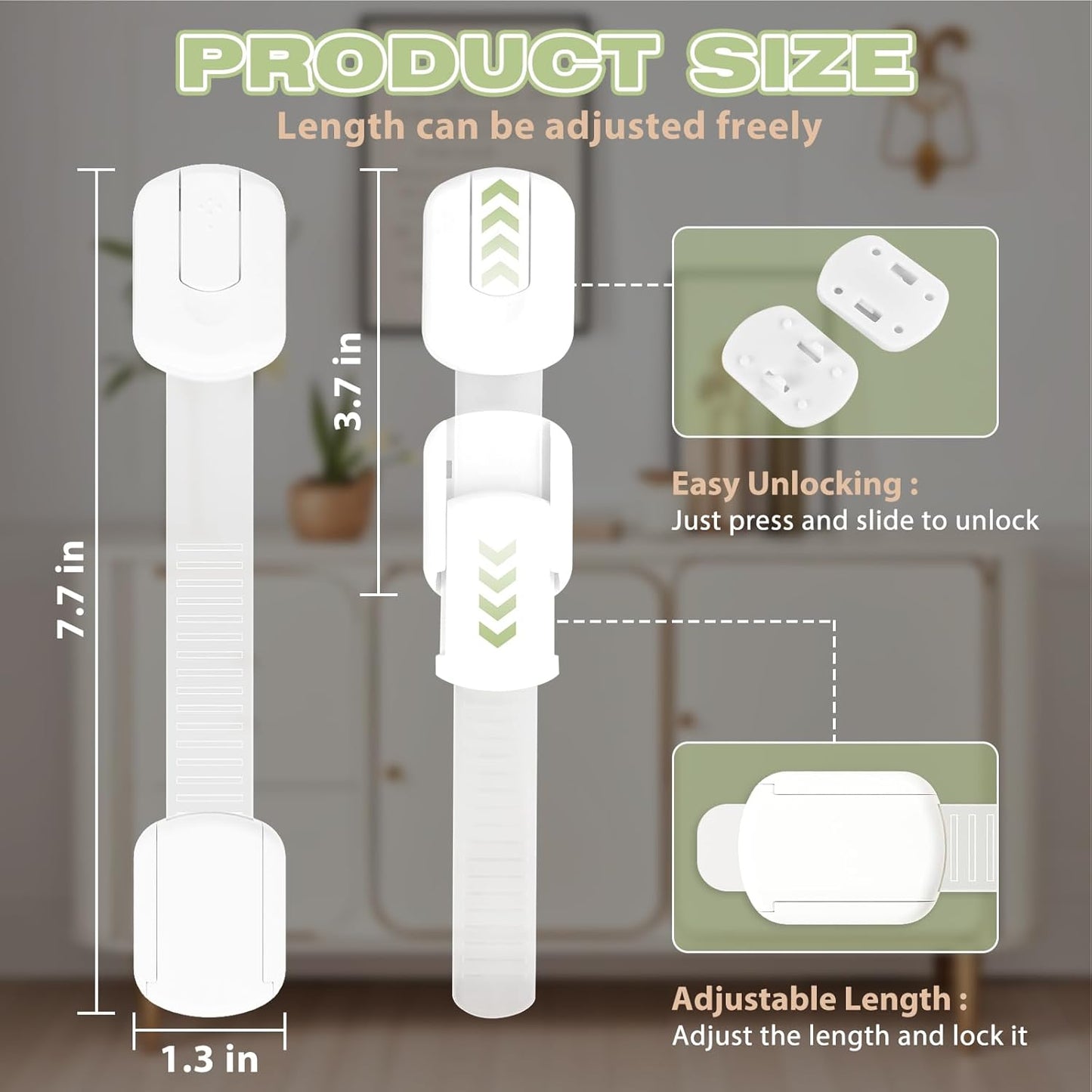Child Safety Cabinet Locks - 8 Pack