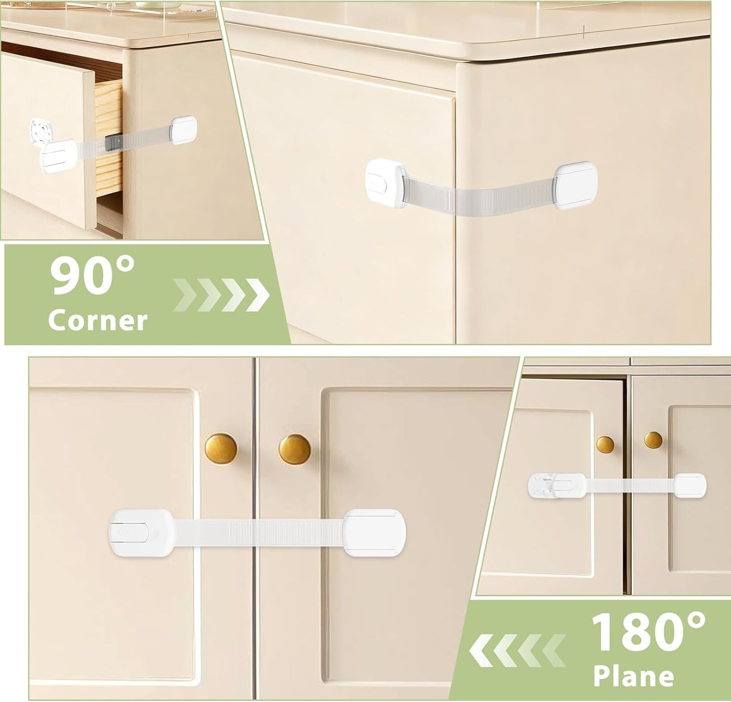 Child Safety Cabinet Locks - 8 Pack