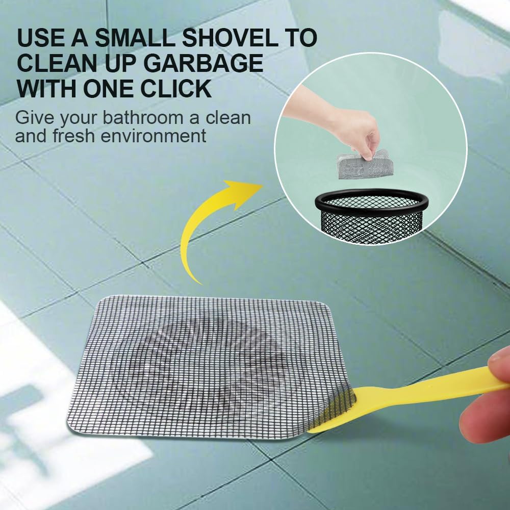 80PCS 4"x4" Disposable Hair Drain Stickers, Anti-Blocking Filter Screen Self