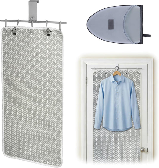 Over-the-door Steaming Station with Ironing Glove 100% Cotton Cover