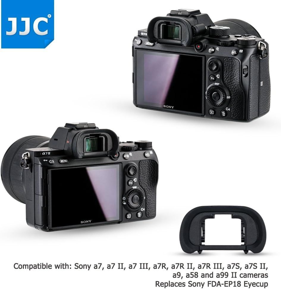 2 Pack Camera Eyecup Eye Cup Eyepiece Spare Replacement for Sony A9II A7RIV A7RIII A7III A7RII A7SII A7II A7R A7S A7 A9 A99II A58, Replaces Sony FDA-EP18 FDA-EP16 FDA-EP15