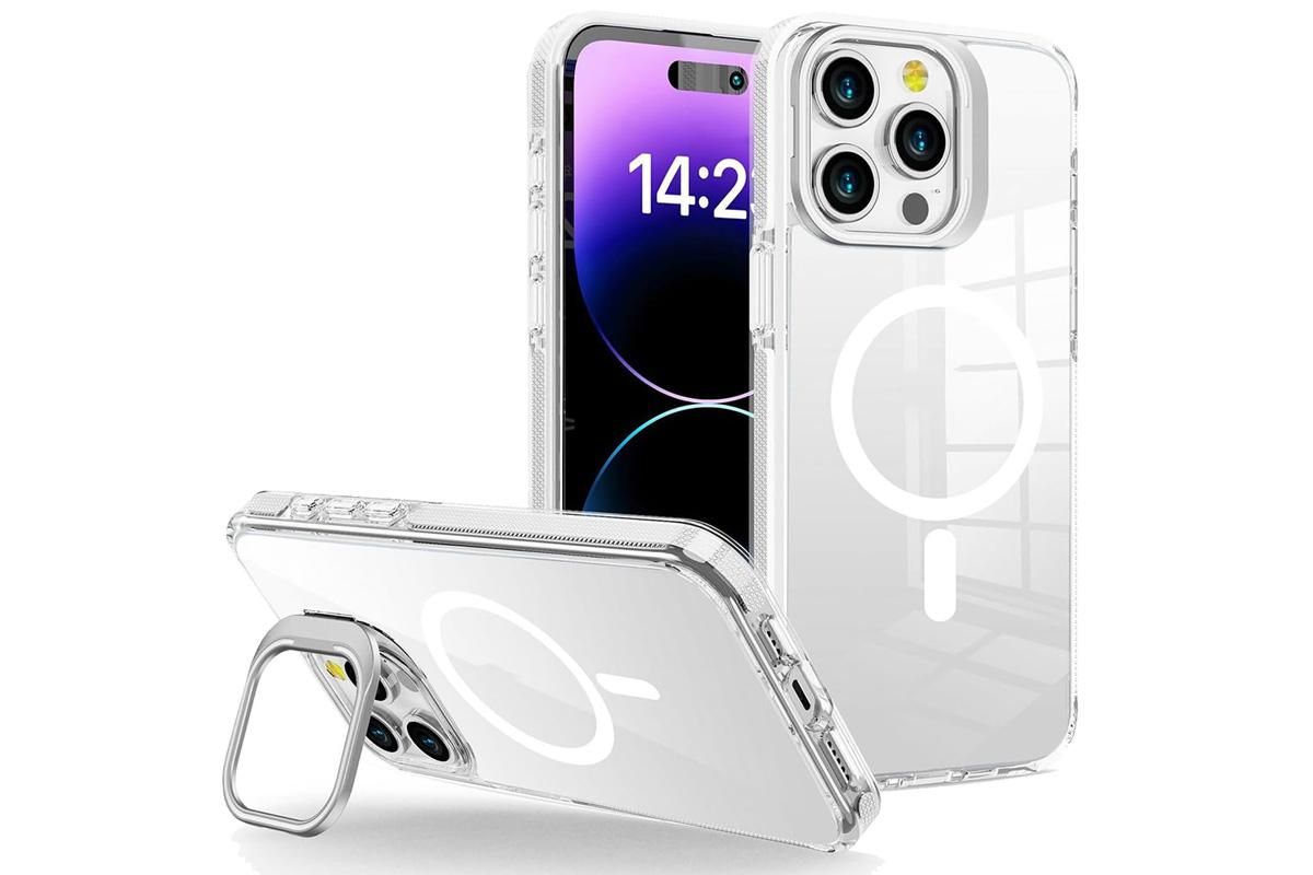 iPhone 16 Case with Stand - White