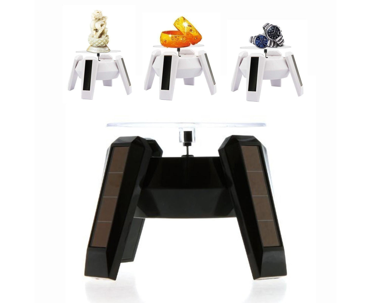 Solar Rotating Display Stand with LED