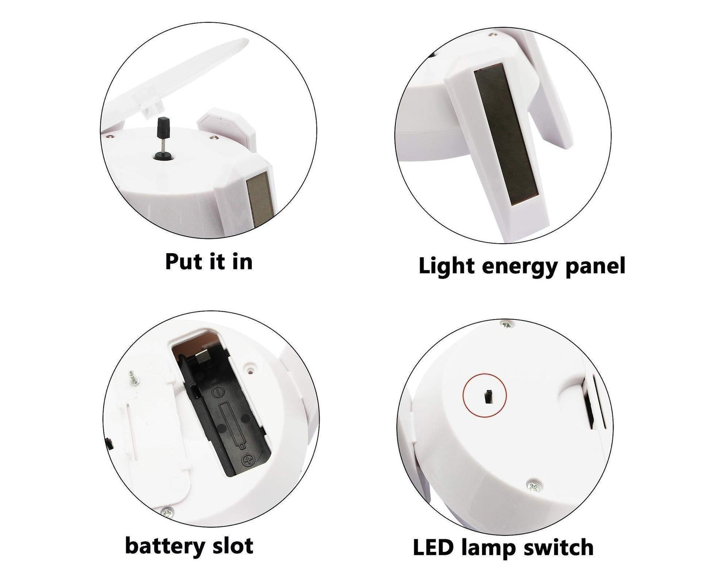 Solar Rotating Display Stand with LED
