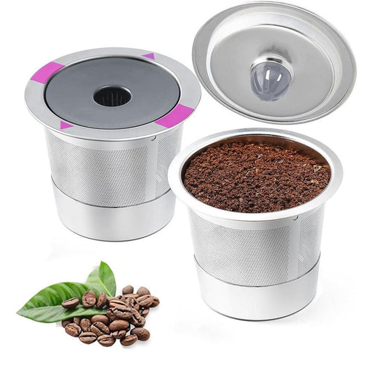 Reusable Stainless Steel Coffee Filter Pods - 2 Pack
