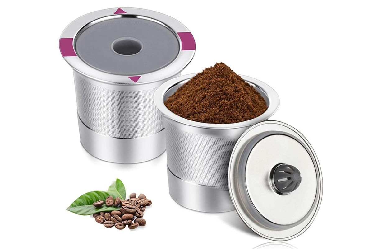 Reusable Stainless Steel Coffee Filter Pods - 2 Pack