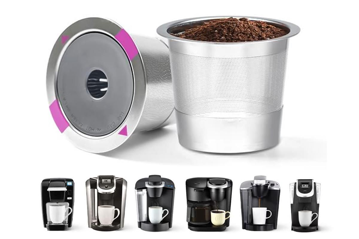 Reusable Stainless Steel Coffee Filter Pods - 2 Pack