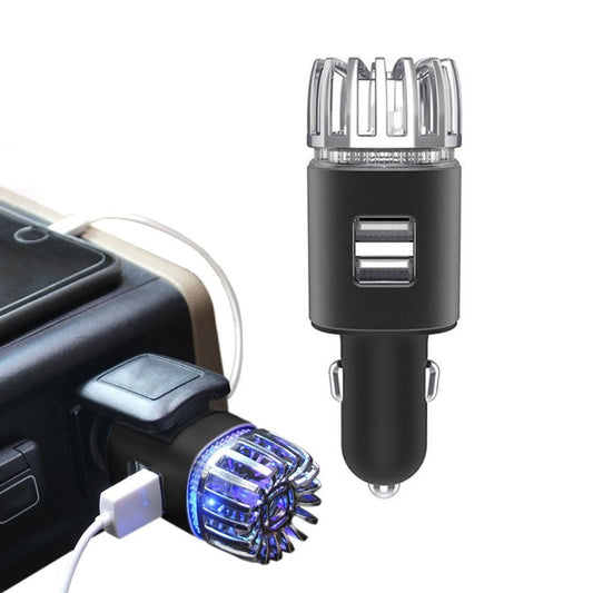 12V Car Air Purifier & Freshener - Black