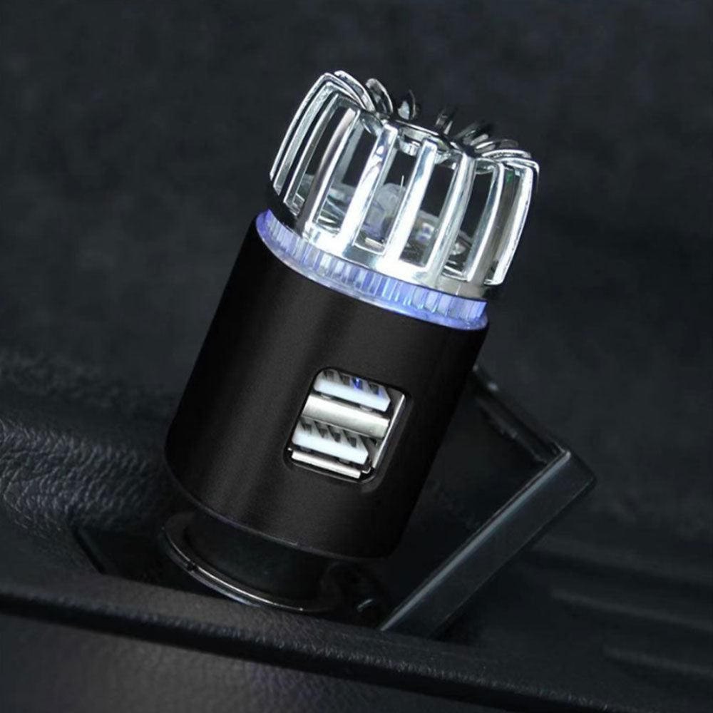 12V Car Air Purifier & Freshener - Black