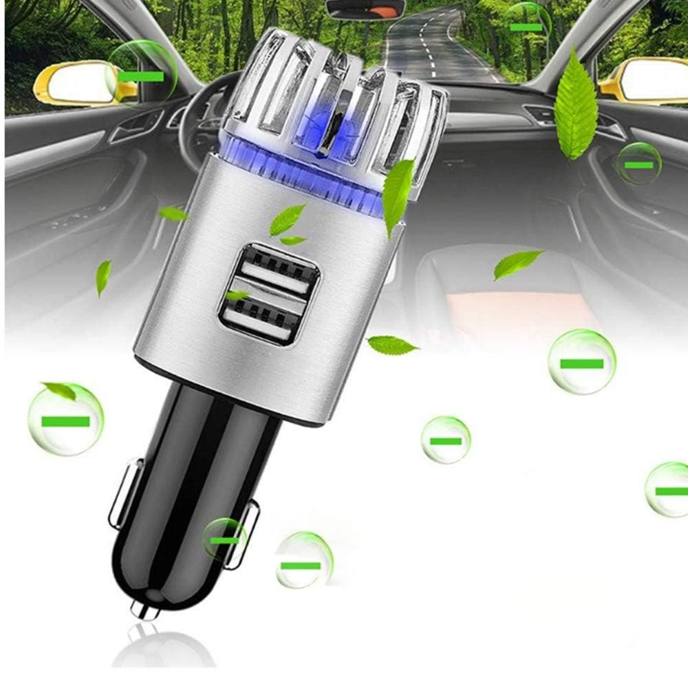 12V Car Air Purifier & Freshener - Silver