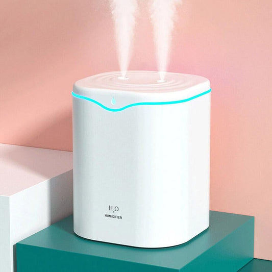 2L USB Double Spray Humidifier - White