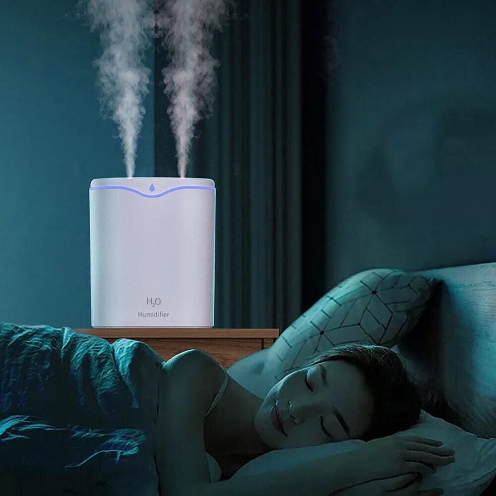 2L USB Double Spray Humidifier - White