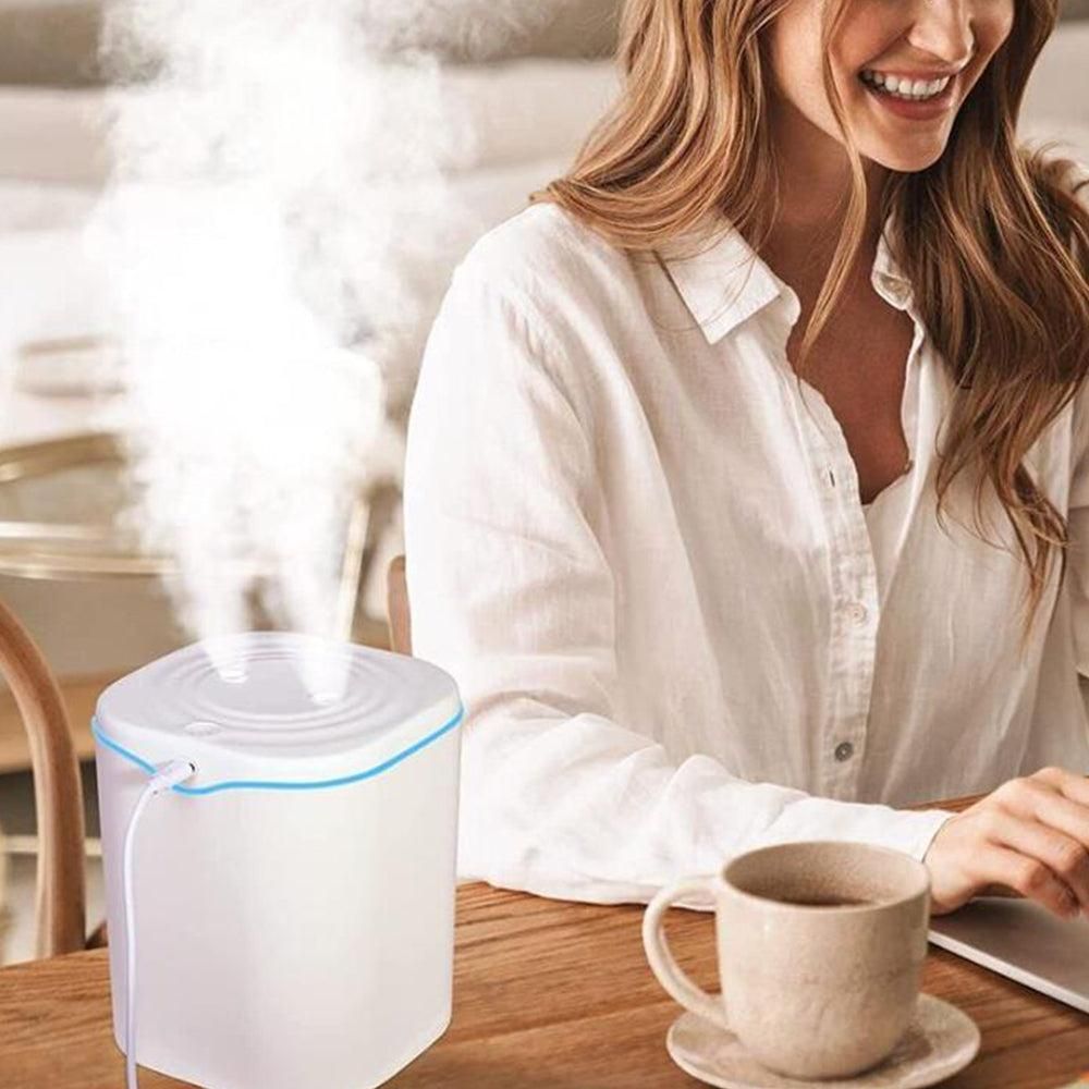 2L USB Double Spray Humidifier - White