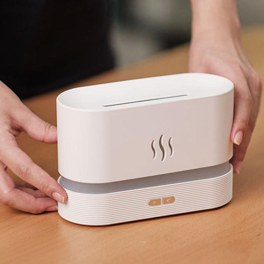3D Flame Aroma Diffuser & Humidifier - White