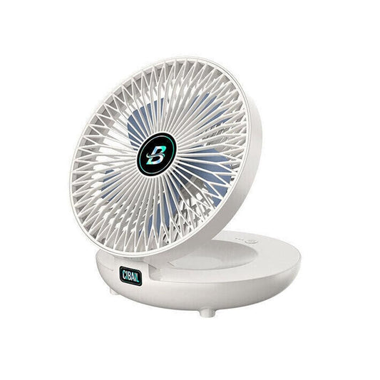 Wall-Mount Rechargeable Fan - White