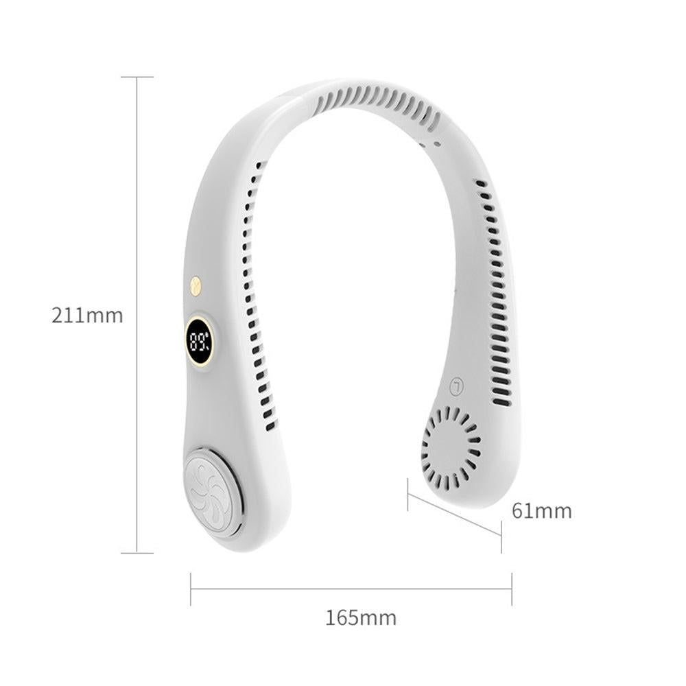 Wearable Bladeless Neck Fan - White