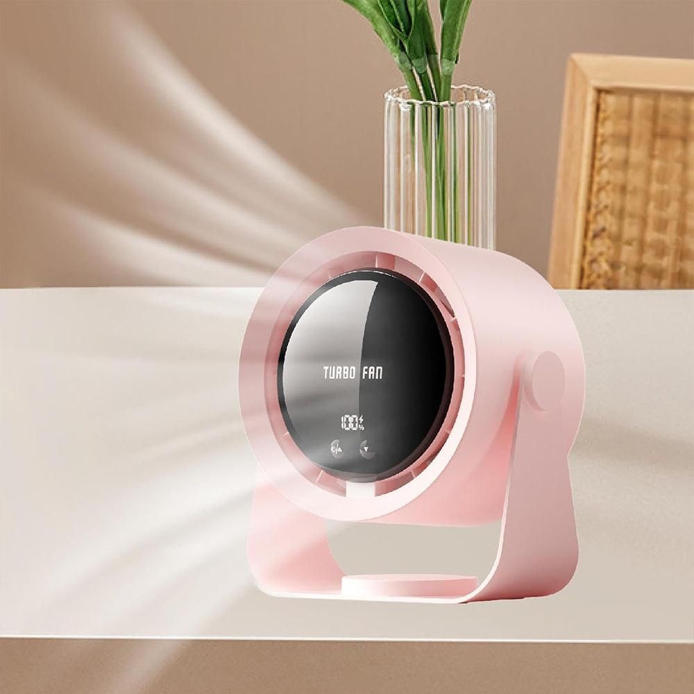 Rechargeable Desk Fan - Pink