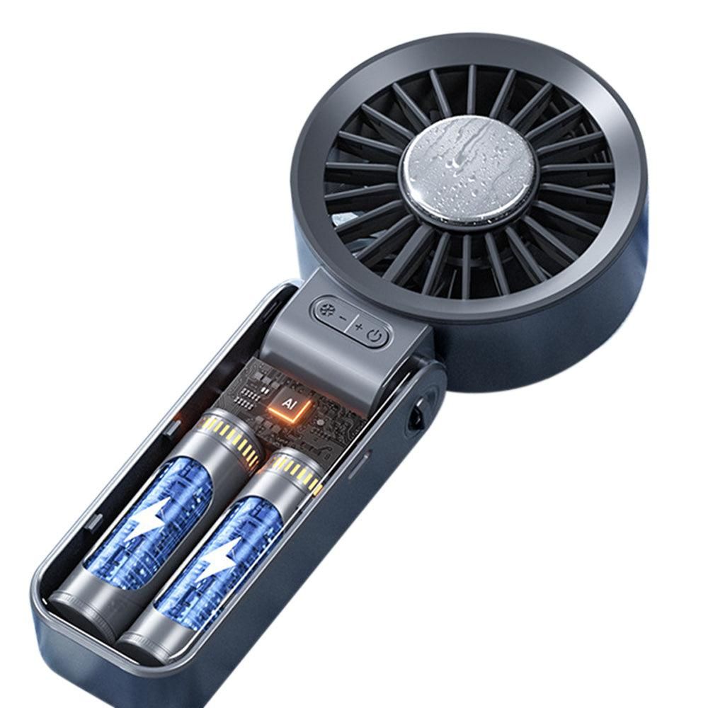 Foldable High-Speed Handheld Fan - Dark gray