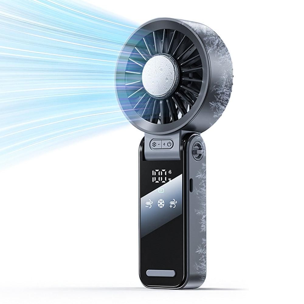 Foldable High-Speed Handheld Fan - Dark gray