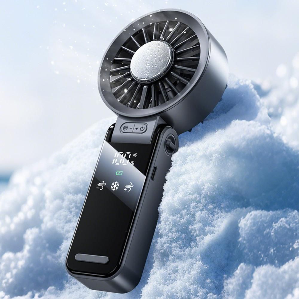 Foldable High-Speed Handheld Fan - Dark gray