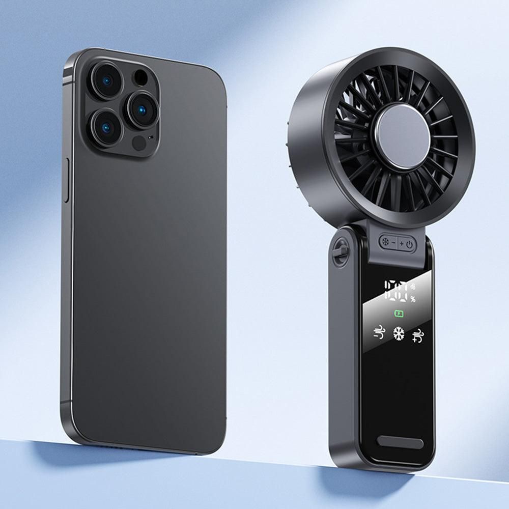 Foldable High-Speed Handheld Fan - Dark gray