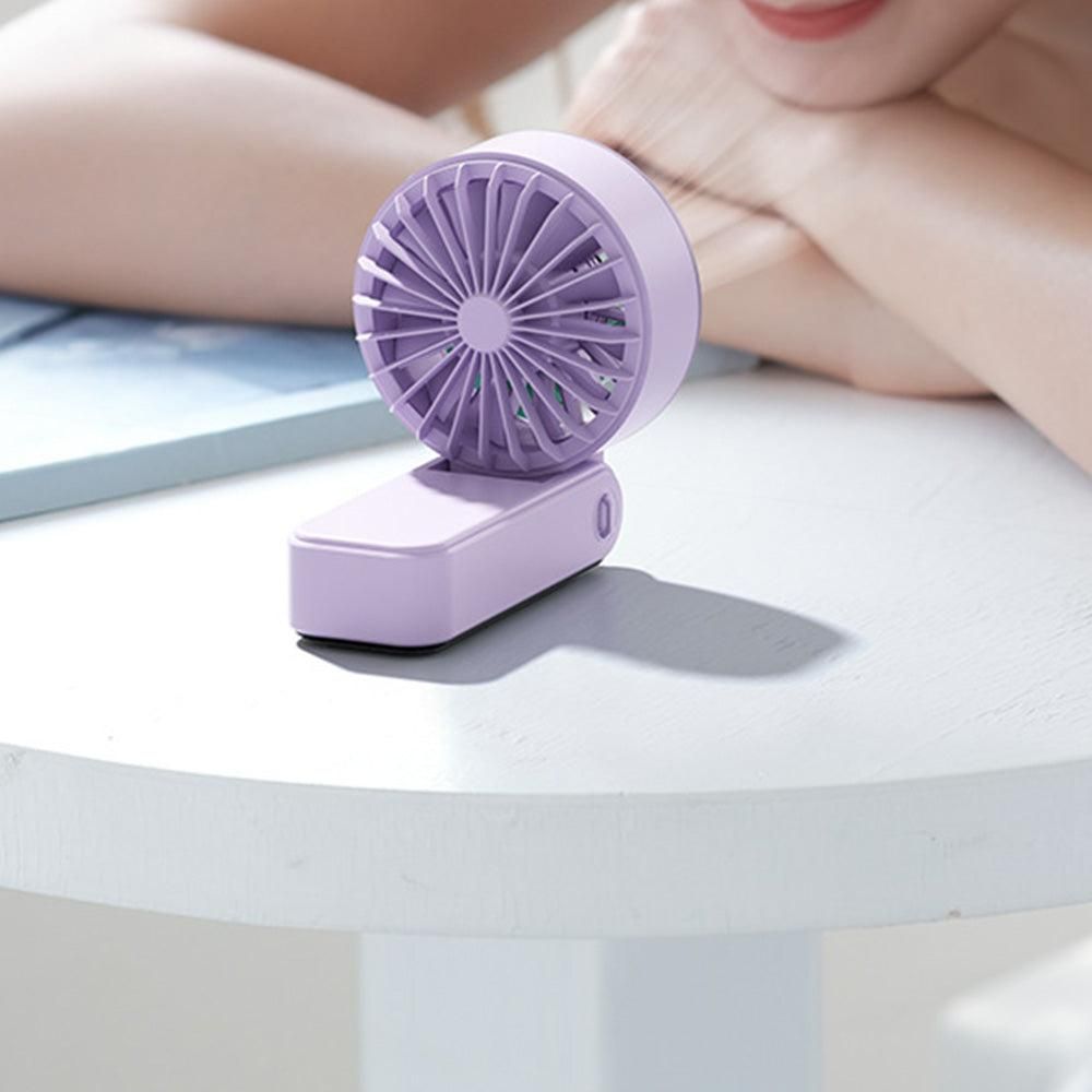 Foldable High-Speed Handheld Fan - Lavender purple