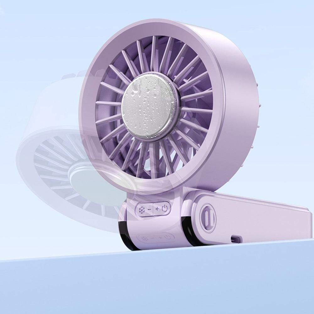Foldable High-Speed Handheld Fan - Lavender purple