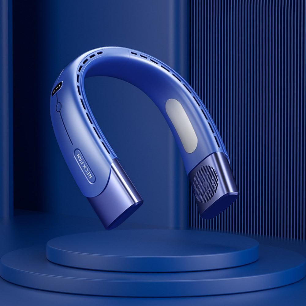 Wearable Bladeless Neck Fan - Blue