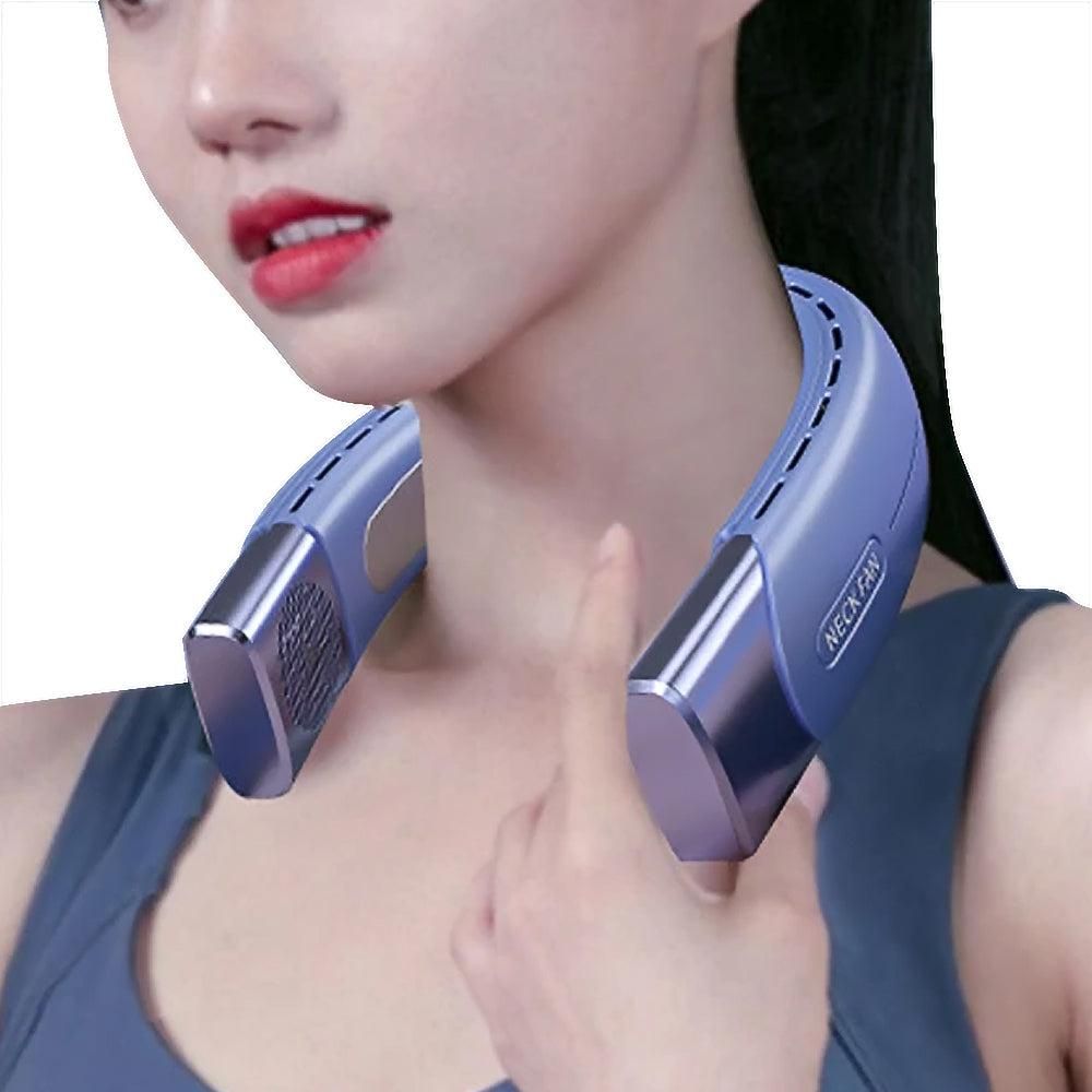 Wearable Bladeless Neck Fan - Blue