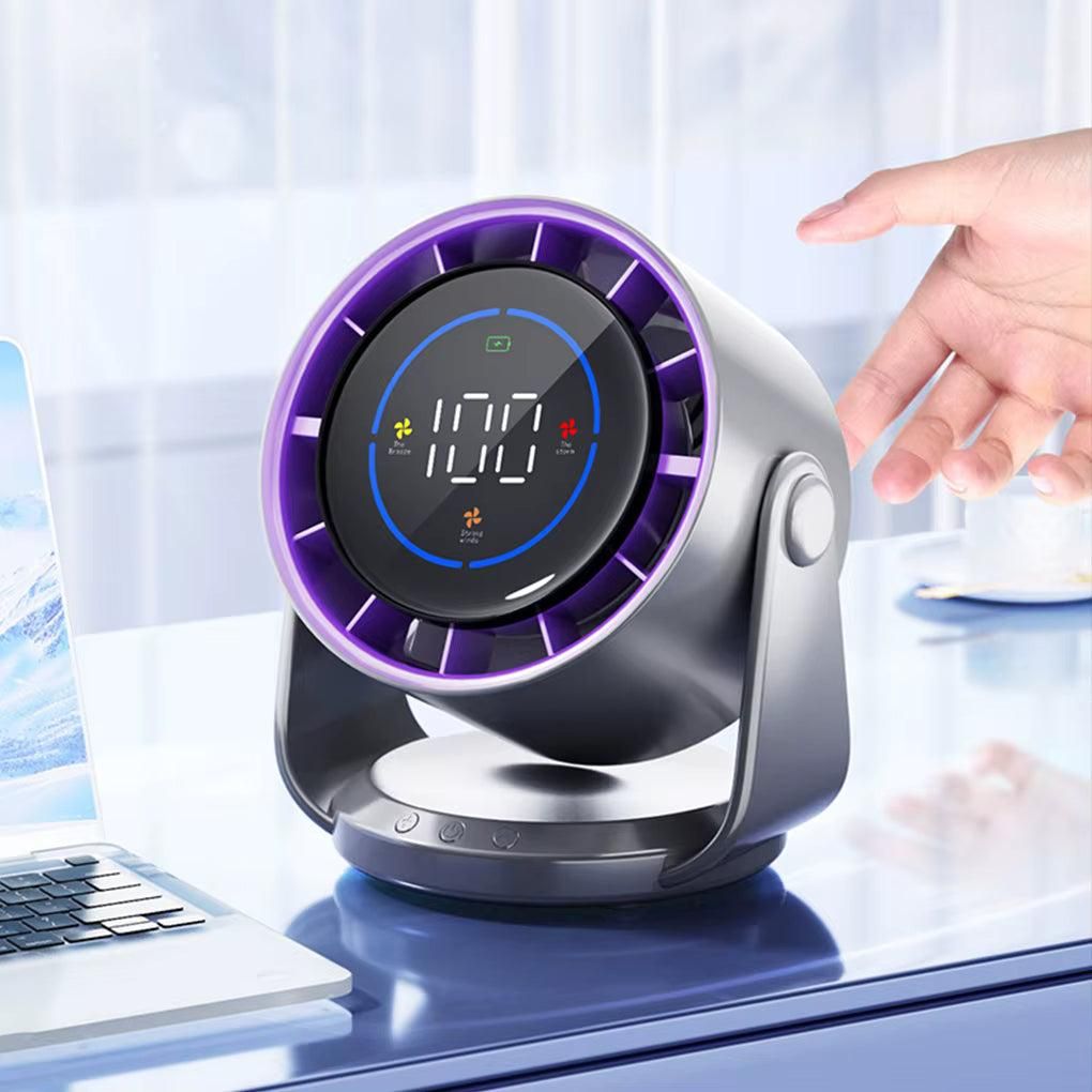Wall-Mount Rechargeable Fan - Purple