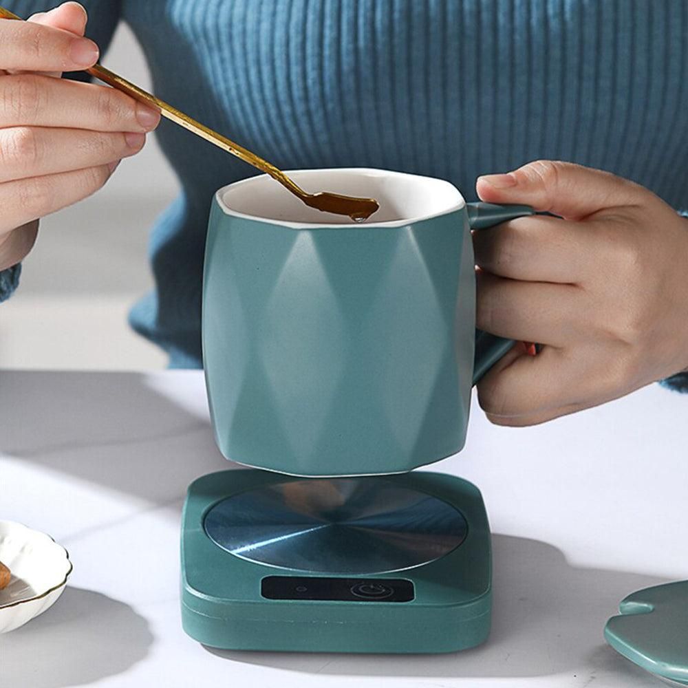 Electric Coffee Mug Warmer - Green