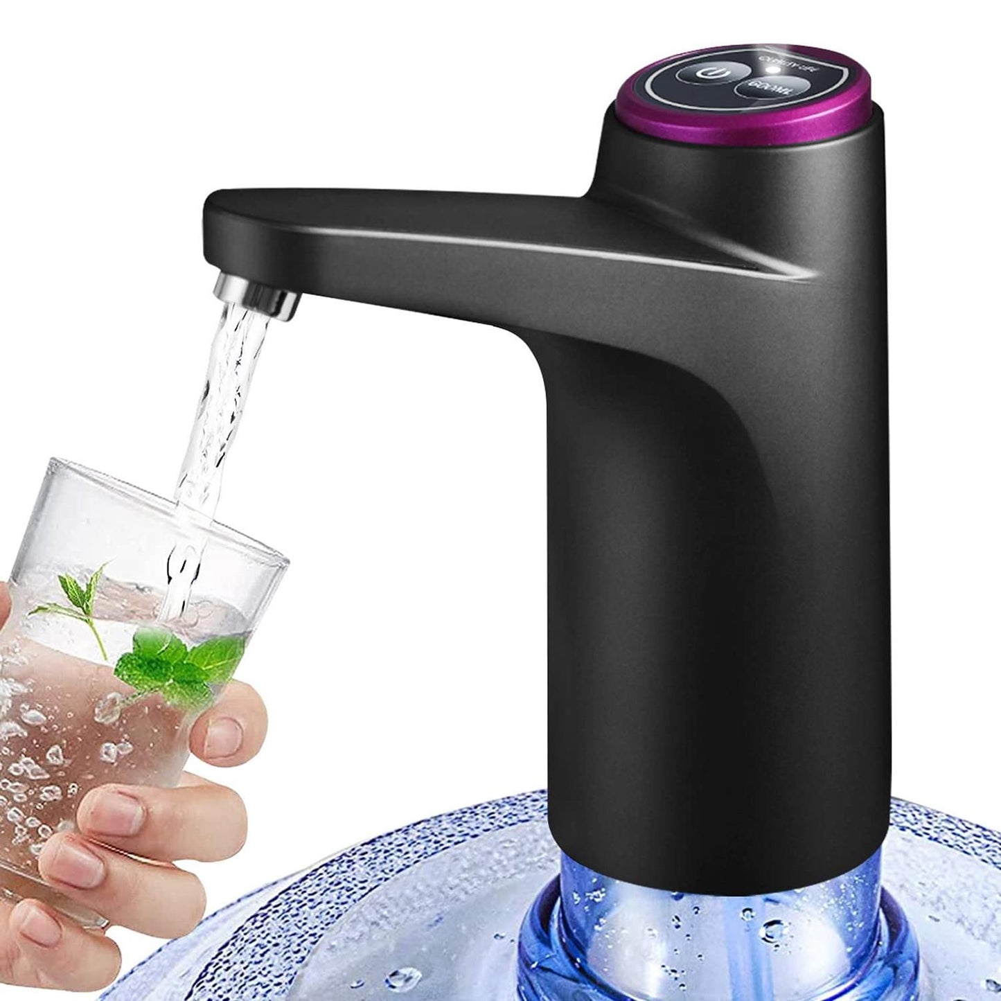 Rechargeable Water Dispenser Pump - Black